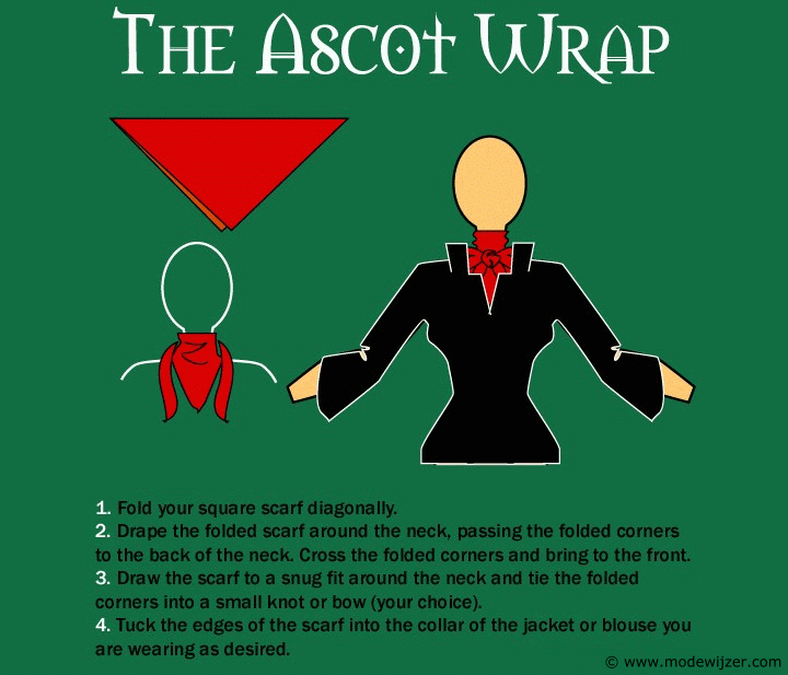Hoe een sjaal traditioneel in een Ascot knopen