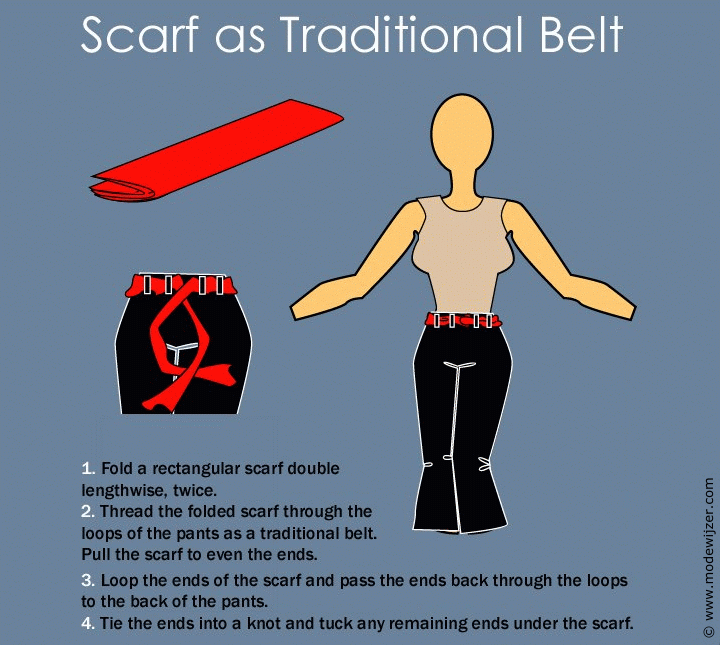 Hoe een sjaal als riem gebruiken