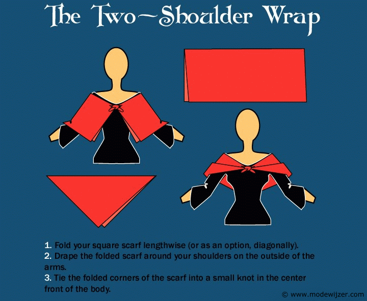 Hoe een sjaal om de schouders knopen