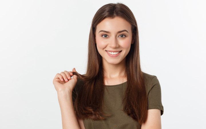 Vrouw die haarverzorging belangrijk vindt